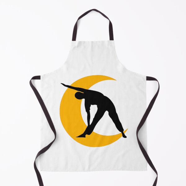 Item preview, Cute half moon yoga pose art designed and sold by PennysCrafts.