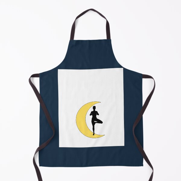 Item preview, Cute half moon yoga pose art designed and sold by PennysCrafts.