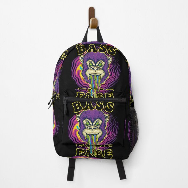 Item preview, Bass Face Rainbow Psychedelic Monkey - Black designed and sold by NoMatterLab.