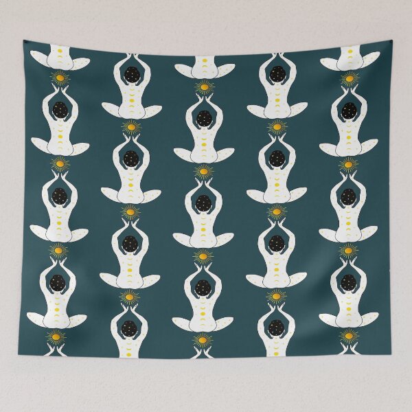 Item preview, half moon yoga pose  designed and sold by PennysCrafts.