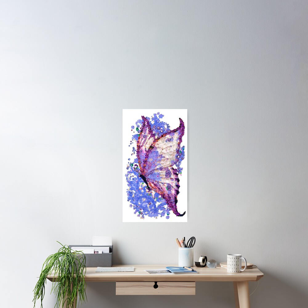 Book Magic Fantasy Calm Neutral Wall Art Poster Canvas Pictures Butterfly