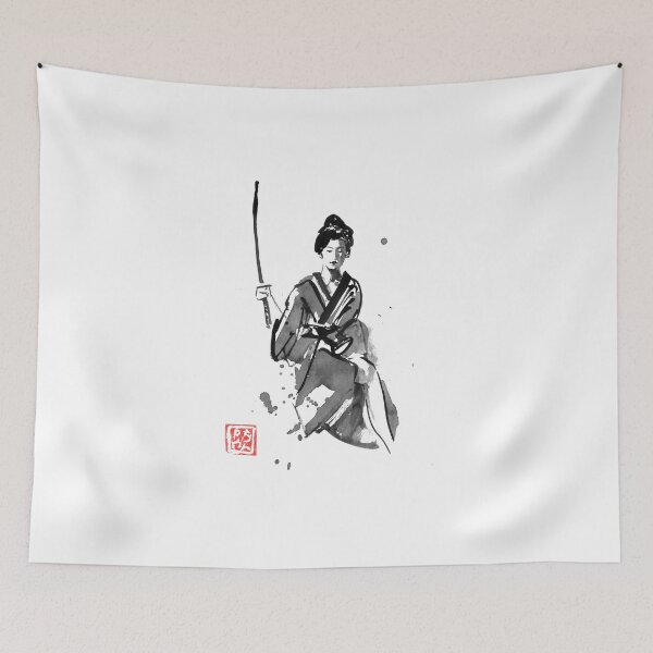 Artikelvorschau, Geisha und Katana entworfen und verkauft von pechane.