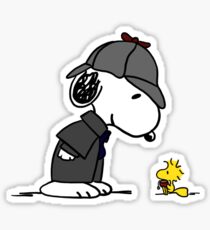 Snoopy Holmes and Woodstock Watson Sticker