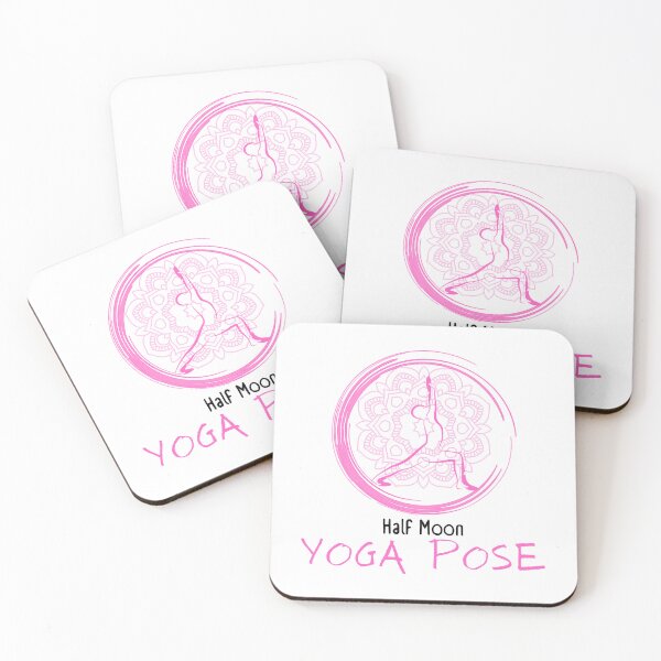 Item preview, Half moon yoga pose  designed and sold by PennysCrafts.