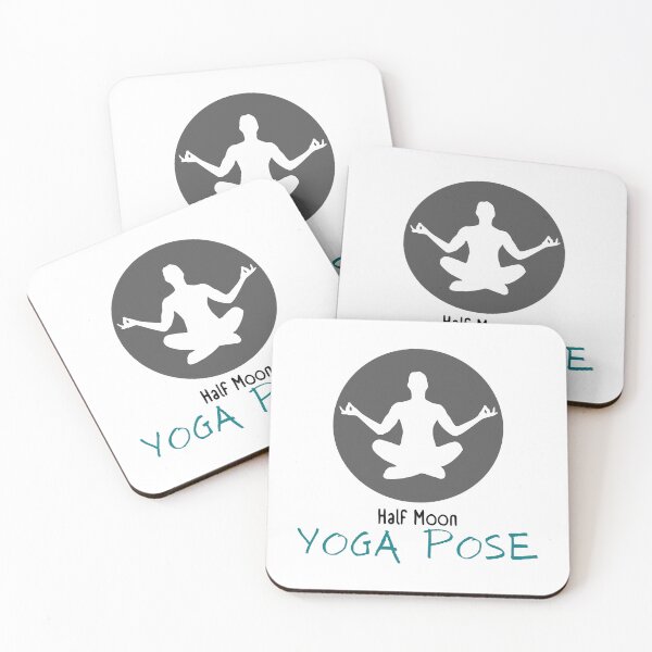 Item preview, Half moon yoga pose  designed and sold by PennysCrafts.