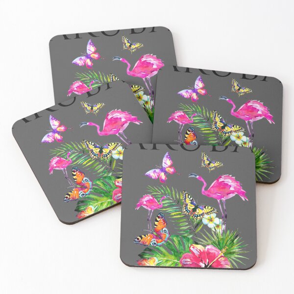 Item preview, Aruba flowers Paradise butterflies Hawaii print designed and sold by denoref.