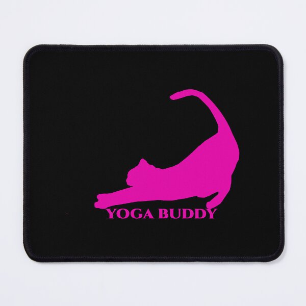 Item preview, Halfmoon Yoga Pose Yoga Buddy Cat Hot Pink Long designed and sold by PennysCrafts.