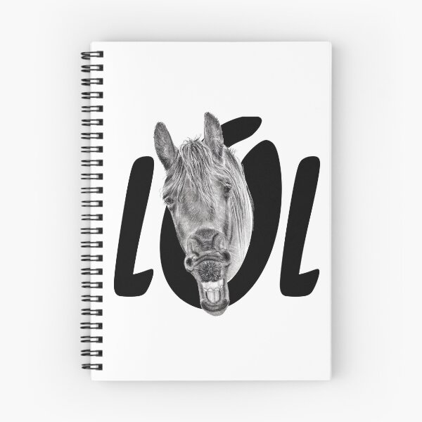 Item preview, Portrait of a Friesian yawning, with text LOL designed and sold by SylvieG18.