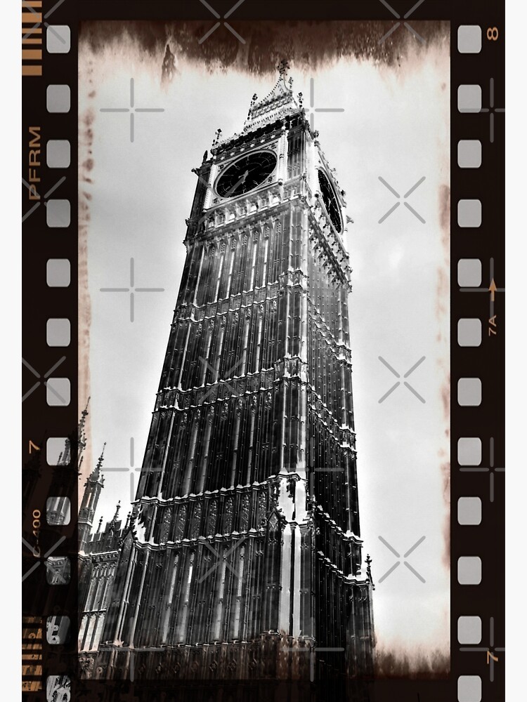 "Big Ben Clock Tower London film negative " Sticker for Sale by nikstol