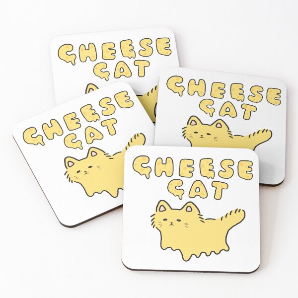 Item preview, Cheese Cat Neko Kawaii Melting Cat Meme Funny Food Logo Art designed and sold by Marinaaa010.