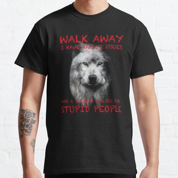 Walk Away I Have Anger Issues For Steelers Haters Skull Men T-Shirt