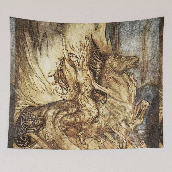 Item preview, Brunnhilde on Grane -  Arthur Rackham designed and sold by Vintage Designs +.