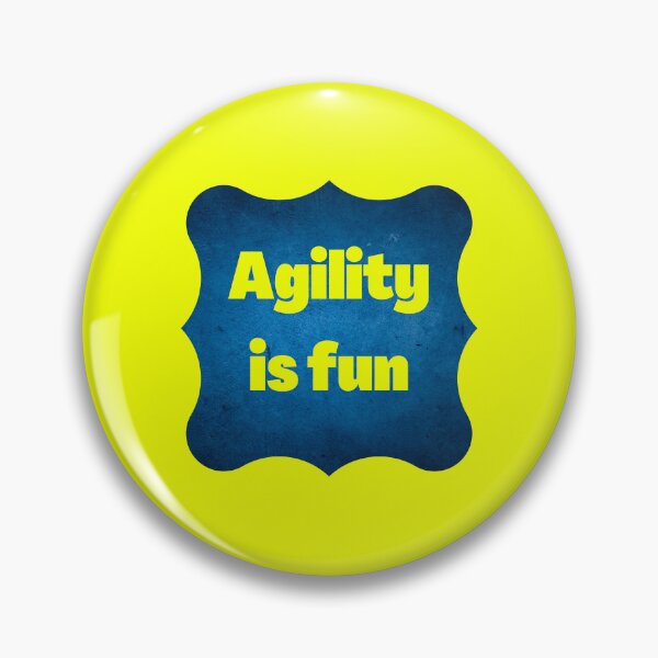 Item preview, Agility is fun in yellow and blue for agility and dog enthusiasts designed and sold by PausePapote.