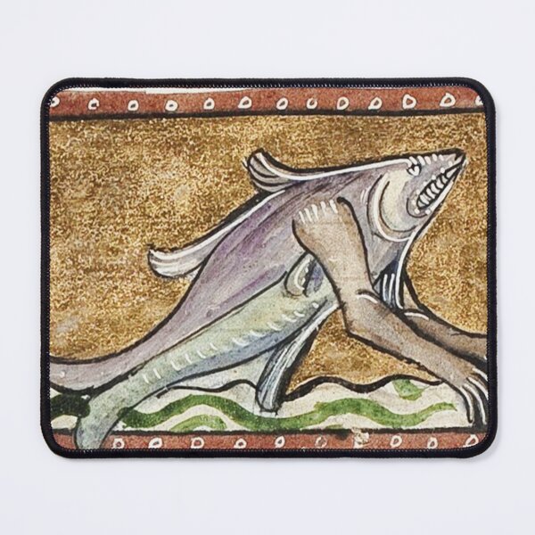 Item preview, Medieval fish with arms designed and sold by Vintage Designs +.