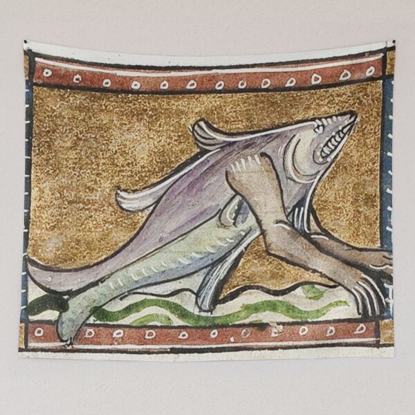Item preview, Medieval fish with arms designed and sold by Vintage Designs +.