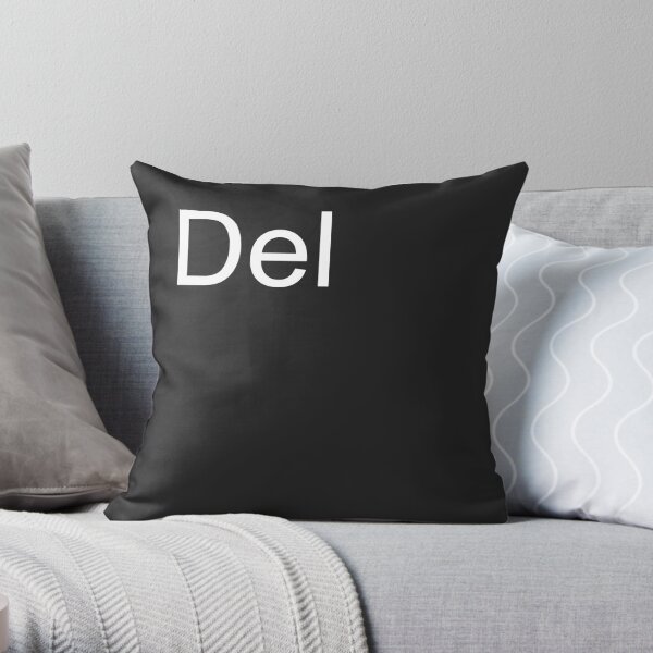 Del Pillow in Black Throw Pillow