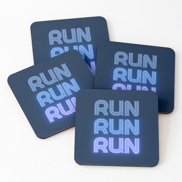 Item preview, Run run run in blue for agility and dog enthusiasts designed and sold by PausePapote.