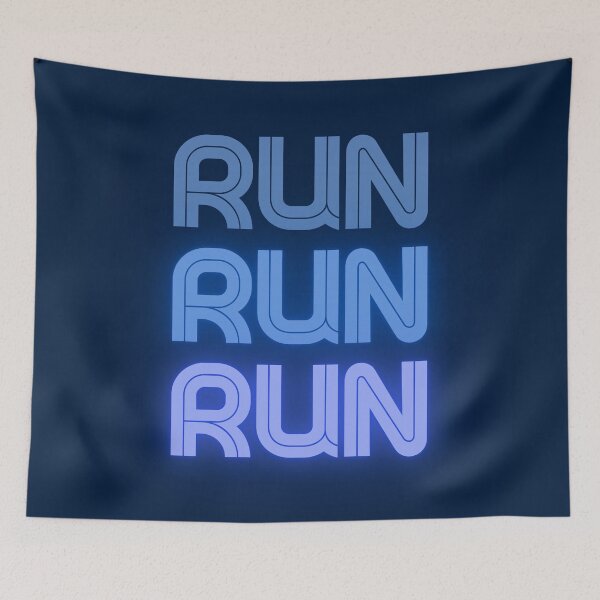 Item preview, Run run run in blue for agility and dog enthusiasts designed and sold by PausePapote.