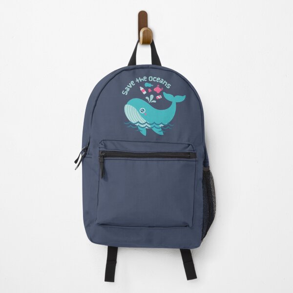 Item preview, Save The Oceans, Whale Spouts Garbage From Sea designed and sold by rustydoodle.