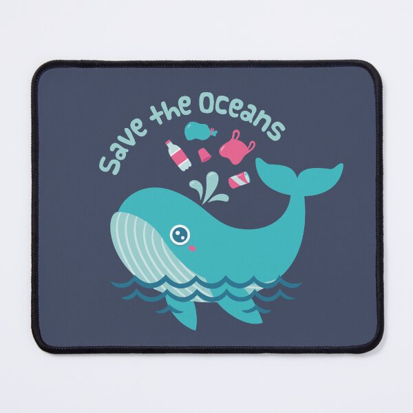 Item preview, Save The Oceans, Whale Spouts Garbage From Sea designed and sold by rustydoodle.