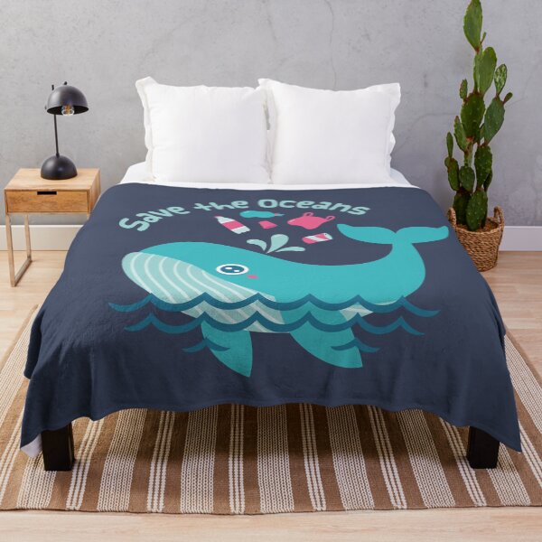 Item preview, Save The Oceans, Whale Spouts Garbage From Sea designed and sold by rustydoodle.