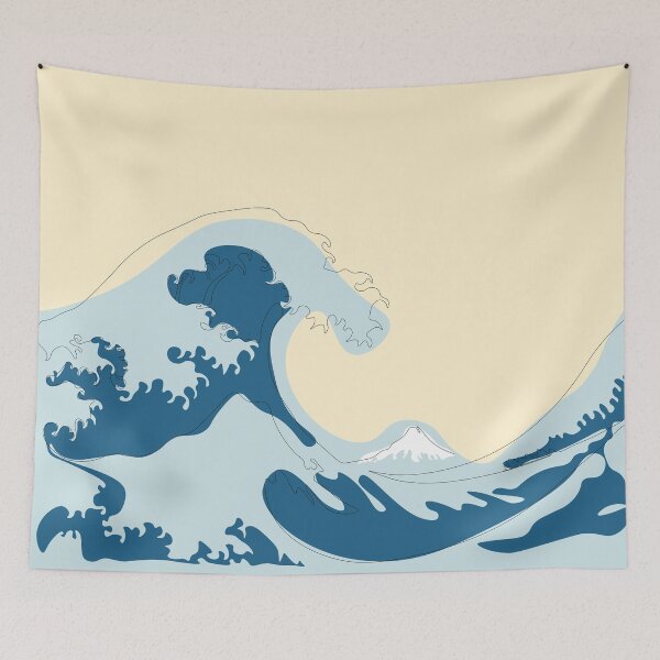 Item preview, Great Wave off Kanagava Minimalism Japan designed and sold by UkrainianDream.