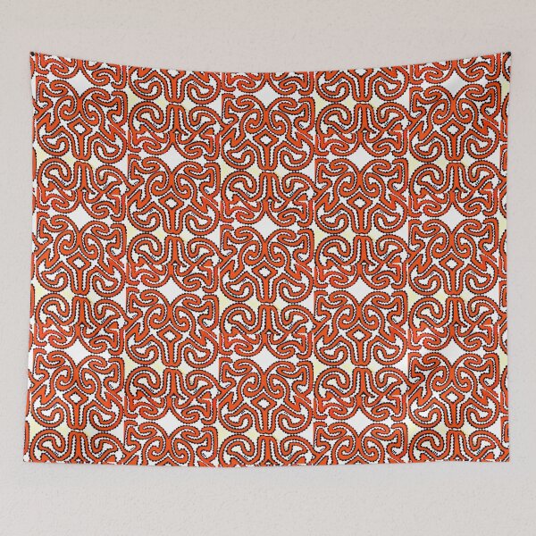 Item preview, Orange Oro tapa design designed and sold by Nesian Tribe Designs.
