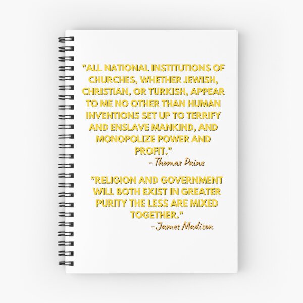 Item preview, Anti Christianity Quotes Original Design Tee and Sticker | thomas paine quote | james madison quote  designed and sold by sugarcube1999.