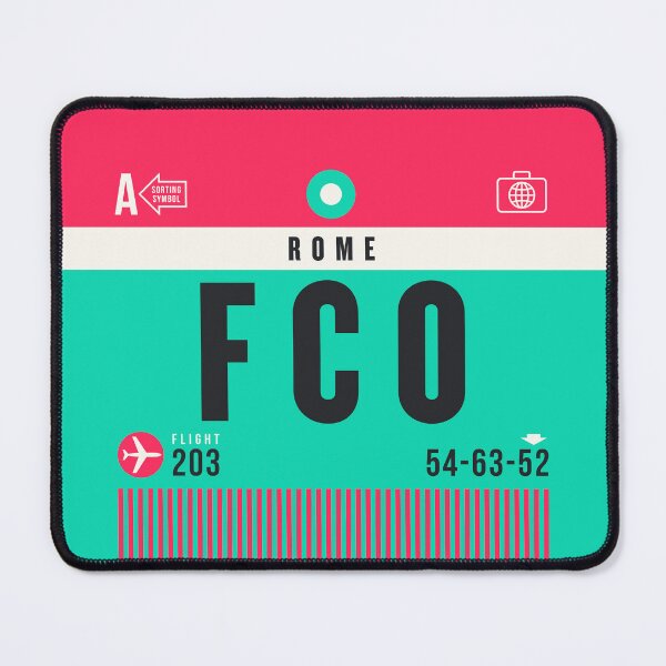 Item preview, Luggage Tag A - FCO Rome Italy designed and sold by VoodooCircus.