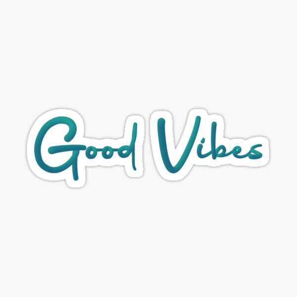 Good Vibes Bubble Text | Blue Sticker