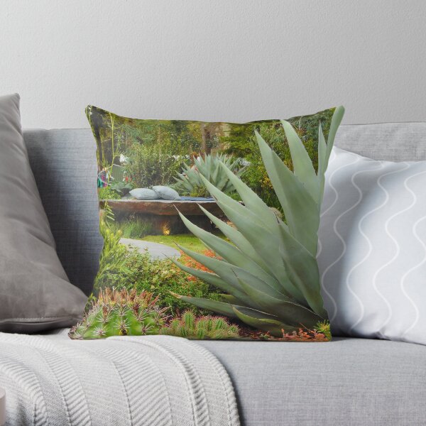 Tropical Garden Throw Pillow