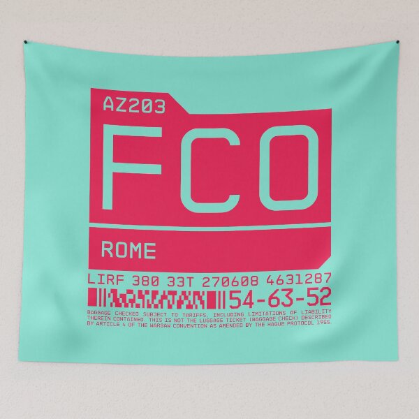 Item preview, Luggage Tag C - FCO Rome Italy designed and sold by VoodooCircus.