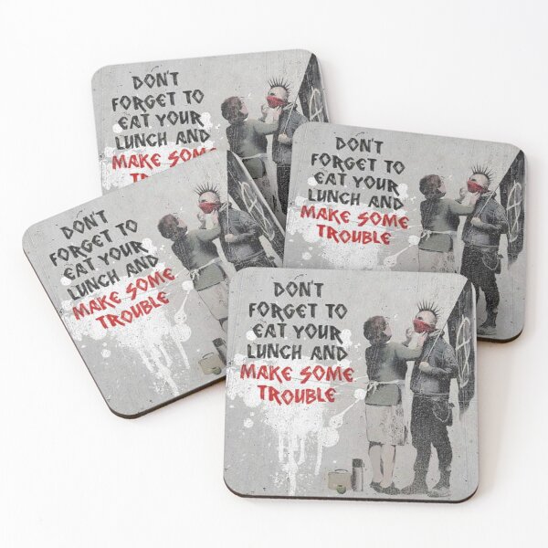Item preview, Banksy, Anarchist and Mother - Don’t Forget to Eat Your Lunch and Make Some Trouble – Bristol designed and sold by IMPHives.