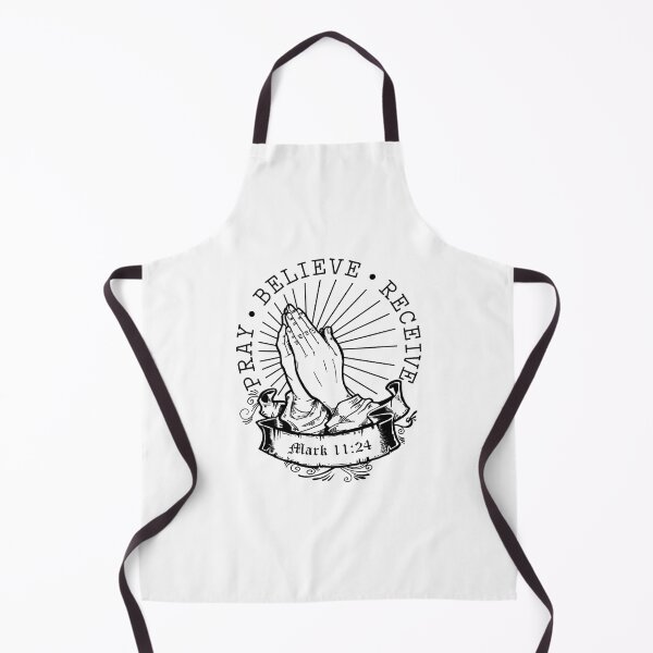 Item preview, Pray Believe Receive Mark 11:24 Praying Hands Christian Bible Verse designed and sold by Wear-Christ.