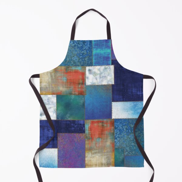 Item preview, Patchwork Blues - Quilted Checkered Block Abstract Plaid Pattern designed and sold by infinitygrafix.
