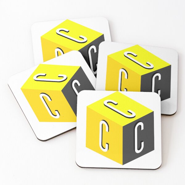 Artikelvorschau,  Alphabet C isometrische Ansichten auf gelbem und grauem Würfel entworfen und verkauft von UniqueDesignHub.