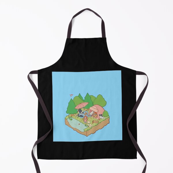 Item preview, Australian Shepherd and friends camping in the great outdoors Chiffon Top designed and sold by EmilyNelson1.