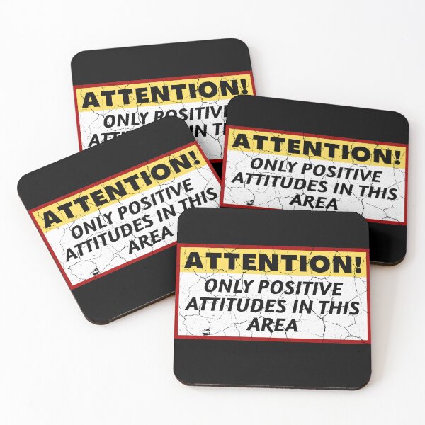 Item preview, Attention Only Positive Attitudes in This Area distressed light  designed and sold by KingsManKind.