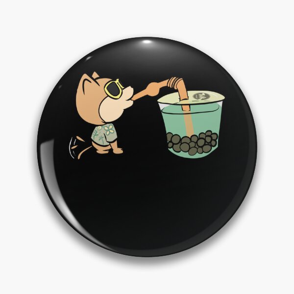 Item preview, Nunu, the Shiba Inu drinking matcha latte boba   designed and sold by EmilyNelson1.