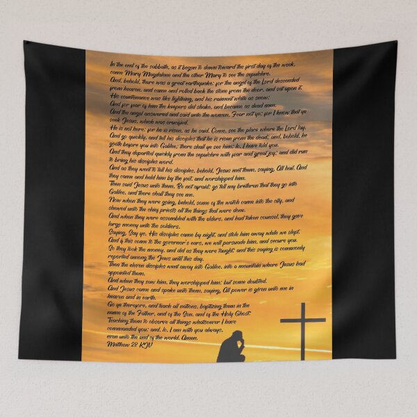 Item preview, Matthew Chapter 28 King James Version designed and sold by Caregiverology.