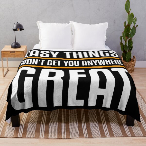 Item preview, Easy things won't get you anywhere great for motivation designed and sold by TheLuckyShirts.