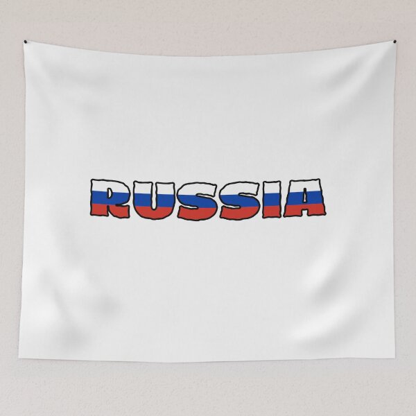 Item preview, RUSSIA FLAG COLOUR TEXT. designed and sold by UJ7777.