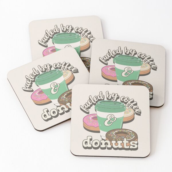 Item preview, Fueled By Coffee And Donuts Fun Slogan designed and sold by TrulyEpoque.
