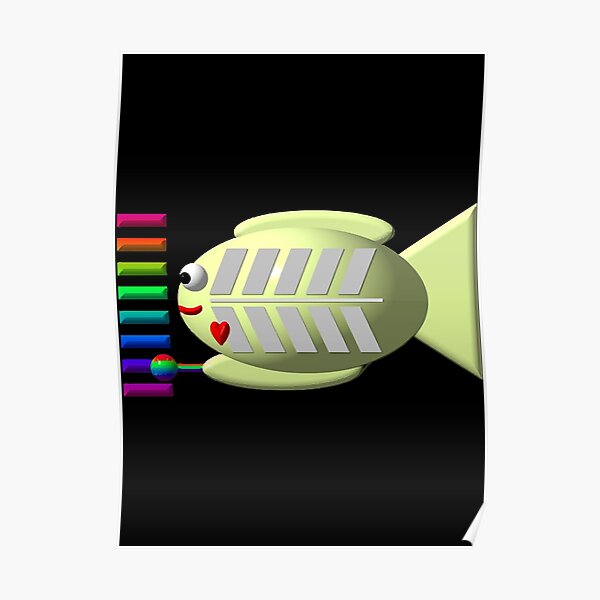 "Cute XRay Fish with a Xylophone " Poster for Sale by Priscilla27353