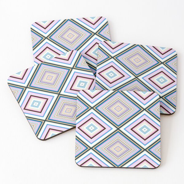 Item preview, Pastel Pink Squares Lines and Diamonds Pattern  designed and sold by AraljanFusion.