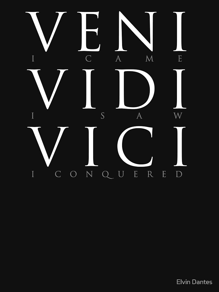 veni. vidi. vici.  Veni vidi vici, Words, New words