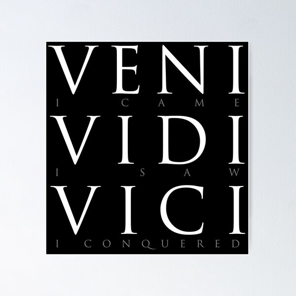 veni. vidi. vici.  Veni vidi vici, Words, New words