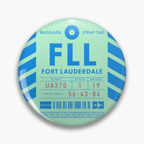 Item preview, Luggage Tag D - FLL Fort Lauderdale USA designed and sold by VoodooCircus.