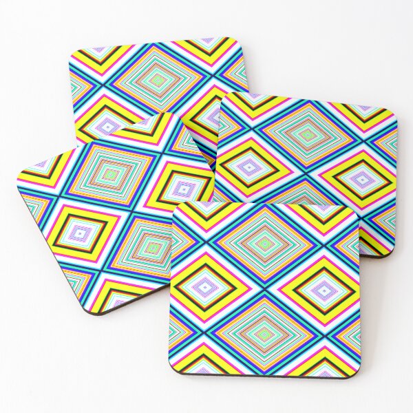 Item preview, Yellow Squares Lines and Diamonds Pattern  designed and sold by AraljanFusion.