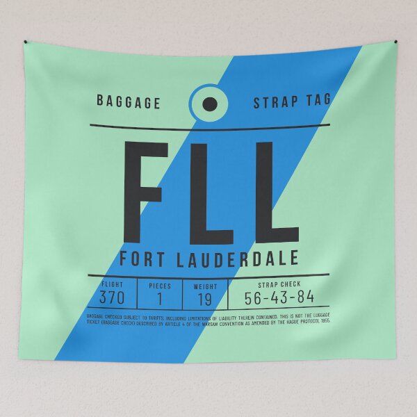 Item preview, Luggage Tag E - FLL Fort Lauderdale USA designed and sold by VoodooCircus.